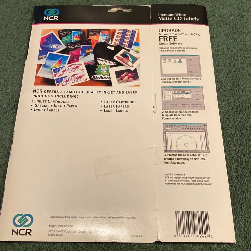 NWT Premium white matte CD Labels, 50 count